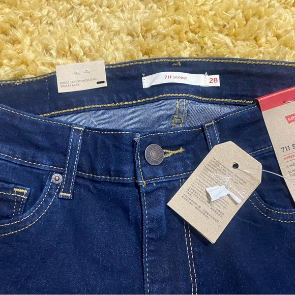 LEVI’S 711 SKINNY JEANS SIZE 28 - Picture 3 of 5